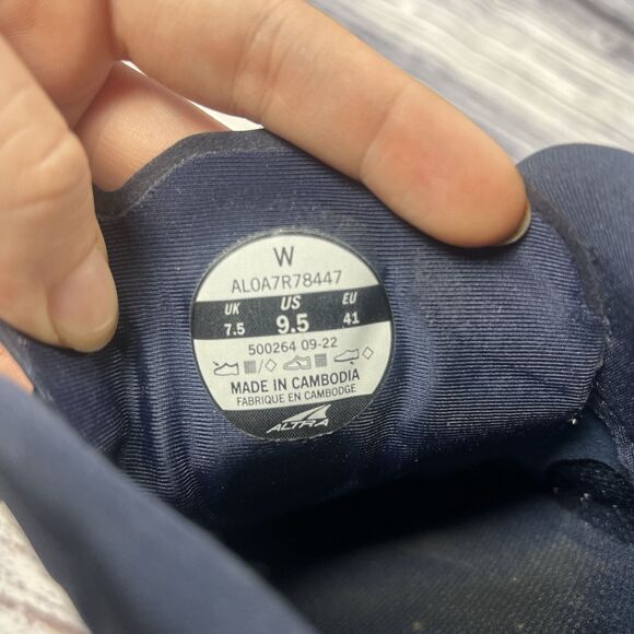 Altra Torin 6 Navy Corral Athletic Sneakers, Women’s Size 9.5 - Picture 8 of 9